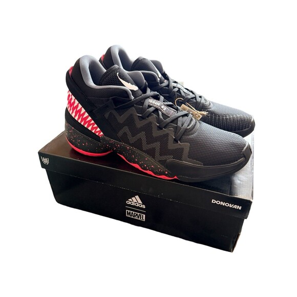 Adidas D.O.N. Issue #2 Marvel Venom Basketball Shoes Black Red Mens Size 11 NWT